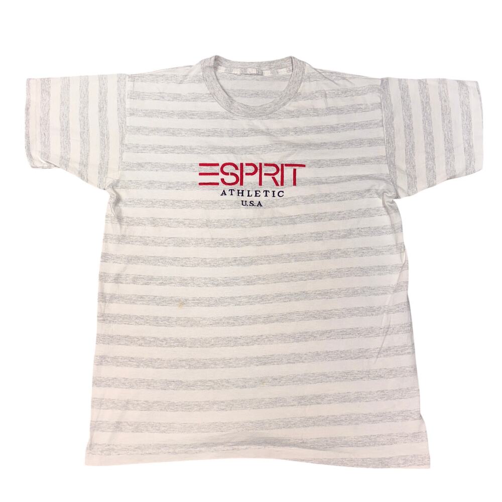 Vintage Esprit T-Shirt Medium Athletic USA Single Stitched Embroidered 90s RARE